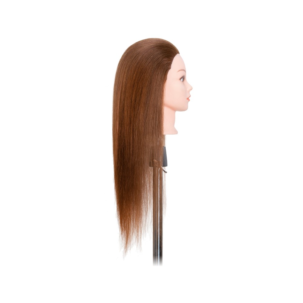 Testina LUNGA con capelli naturali - 50 cm Scuola Parrucchieri